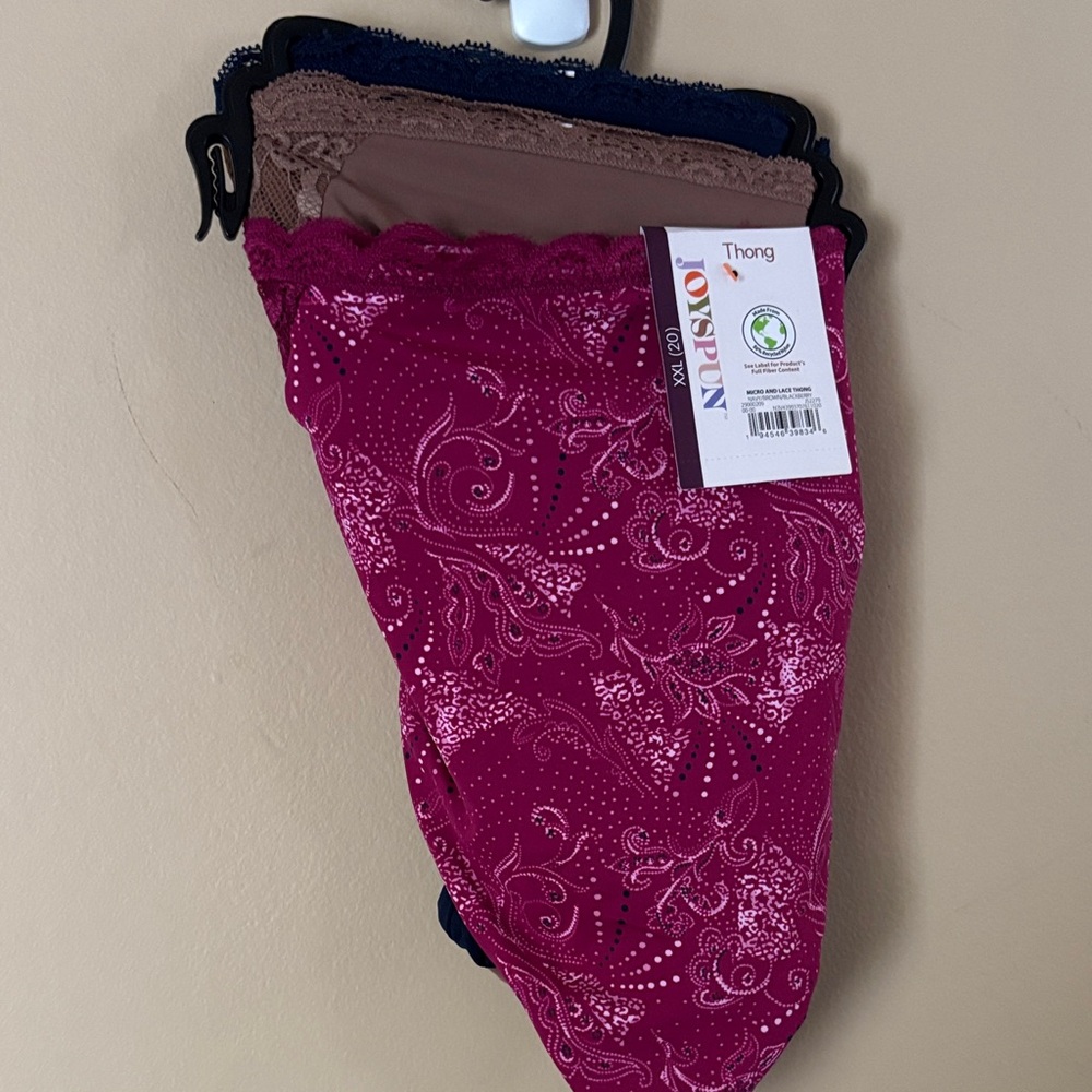 Women's Lace Thong Set - Pink, Brown, Blue XXL NWT ⭐️